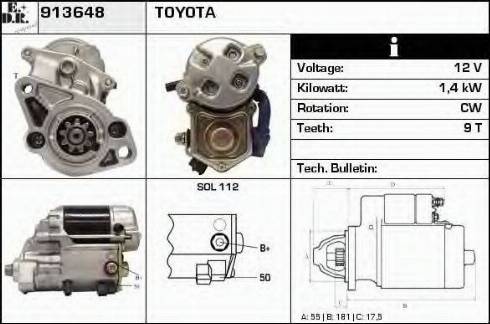 EDR 913648 - Стартер autospares.lv