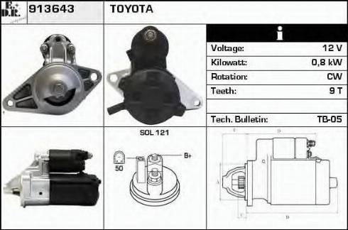 EDR 913643 - Стартер autospares.lv