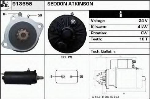 EDR 913658 - Стартер autospares.lv