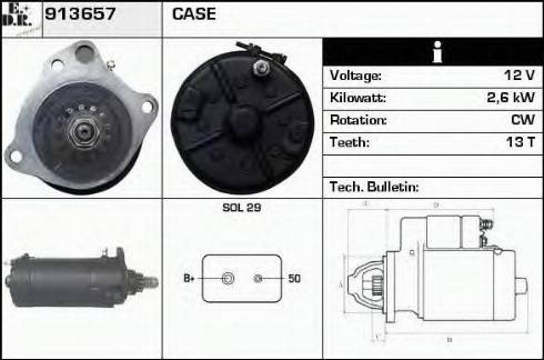 EDR 913657 - Стартер autospares.lv