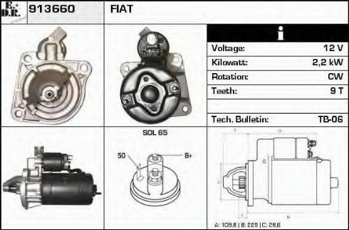 EDR 913660 - Стартер autospares.lv