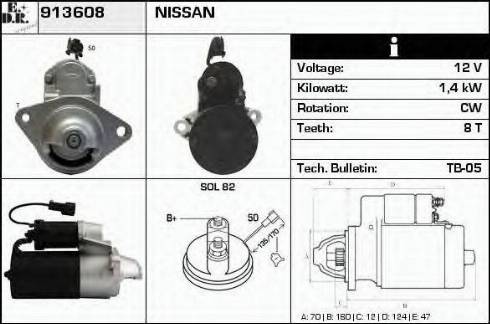 EDR 913608 - Стартер autospares.lv