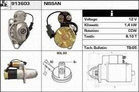 EDR 913603 - Стартер autospares.lv