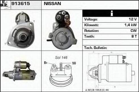 EDR 913615 - Стартер autospares.lv