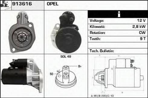 EDR 913616 - Стартер autospares.lv