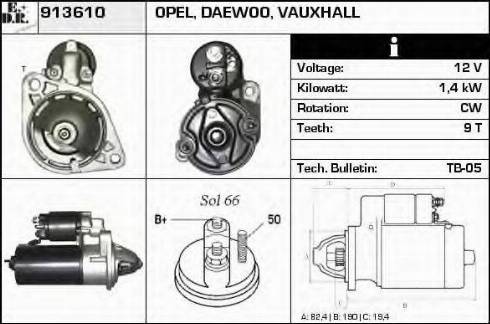 EDR 913610 - Стартер autospares.lv