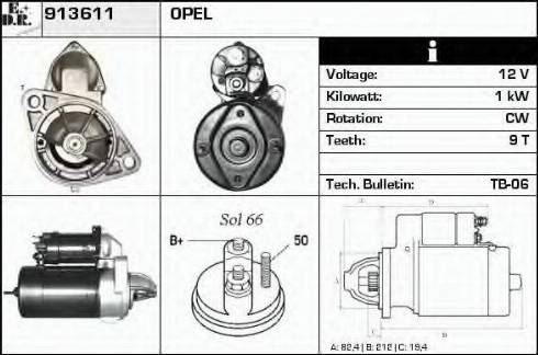 EDR 913611 - Стартер autospares.lv