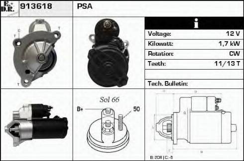 EDR 913618 - Стартер autospares.lv