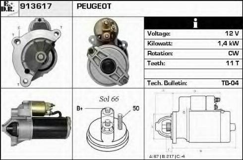 EDR 913617 - Стартер autospares.lv