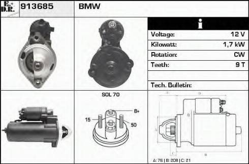 EDR 913685 - Стартер autospares.lv