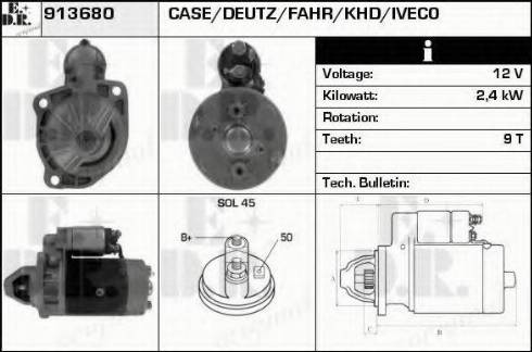 EDR 913680 - Стартер autospares.lv