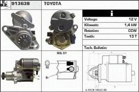 EDR 913638 - Стартер autospares.lv