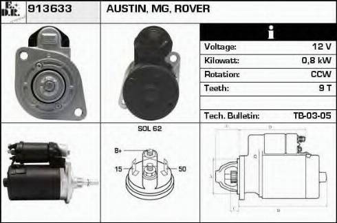 EDR 913633 - Стартер autospares.lv