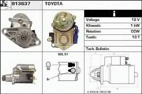 EDR 913637 - Стартер autospares.lv