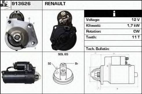 EDR 913626 - Стартер autospares.lv