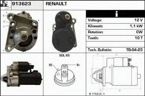 EDR 913623 - Стартер autospares.lv