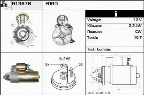 EDR 913676 - Стартер autospares.lv