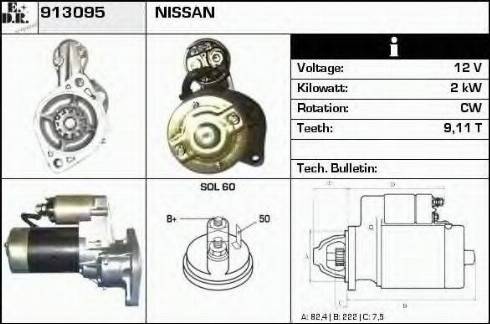 EDR 913095 - Стартер autospares.lv