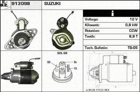 EDR 913098 - Стартер autospares.lv