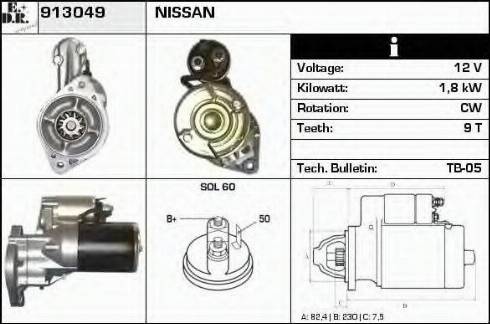 EDR 913049 - Стартер autospares.lv