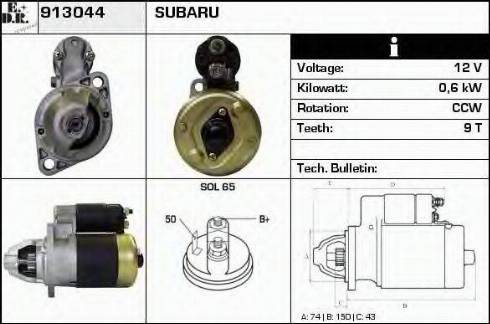 EDR 913044 - Стартер autospares.lv