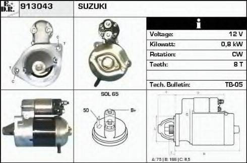 EDR 913043 - Стартер autospares.lv