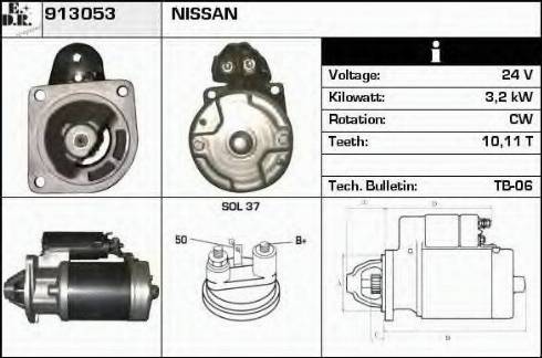 EDR 913053 - Стартер autospares.lv