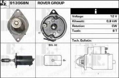 EDR 913068N - Стартер autospares.lv