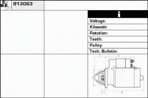 EDR 913063 - Стартер autospares.lv