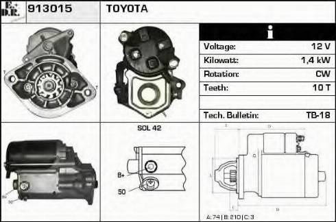 EDR 913015 - Стартер autospares.lv