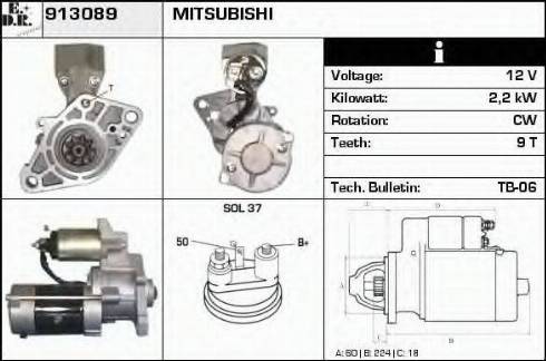 EDR 913089 - Стартер autospares.lv