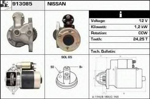 EDR 913085 - Стартер autospares.lv