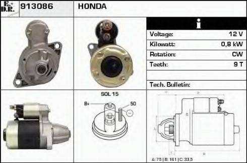 EDR 913086 - Стартер autospares.lv