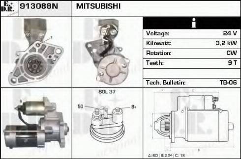 EDR 913088N - Стартер autospares.lv