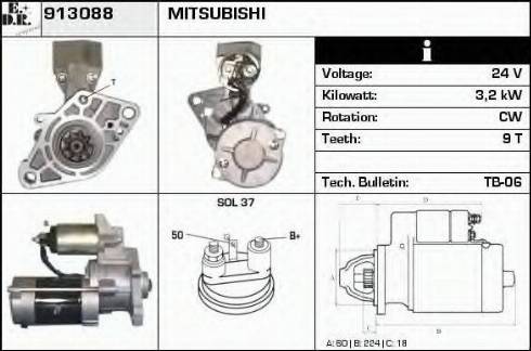 EDR 913088 - Стартер autospares.lv