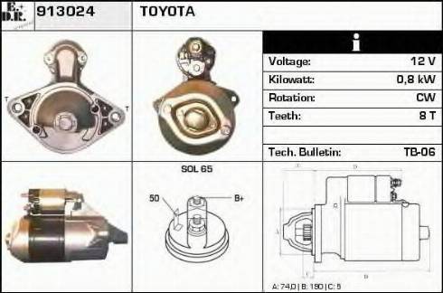 EDR 913024 - Стартер autospares.lv