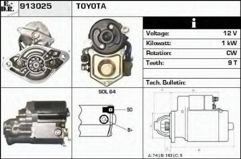 EDR 913025 - Стартер autospares.lv