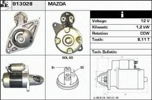 EDR 913028 - Стартер autospares.lv