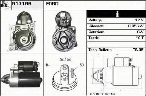 EDR 913196 - Стартер autospares.lv