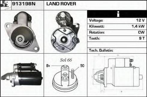 EDR 913198N - Стартер autospares.lv