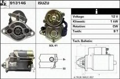 EDR 913146 - Стартер autospares.lv