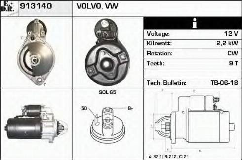 EDR 913140 - Стартер autospares.lv