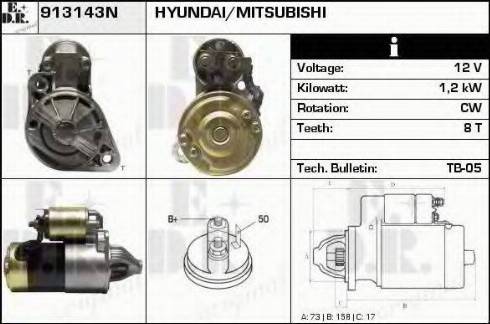 EDR 913143N - Стартер autospares.lv