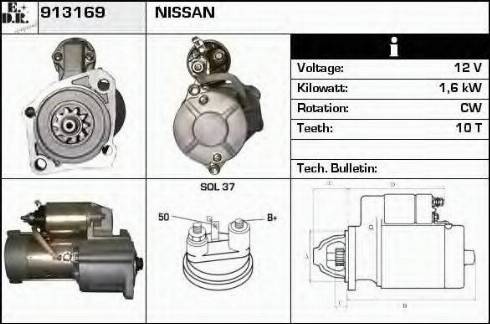 EDR 913169 - Стартер autospares.lv