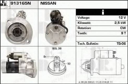 EDR 913165N - Стартер autospares.lv