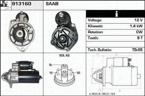 EDR 913160 - Стартер autospares.lv