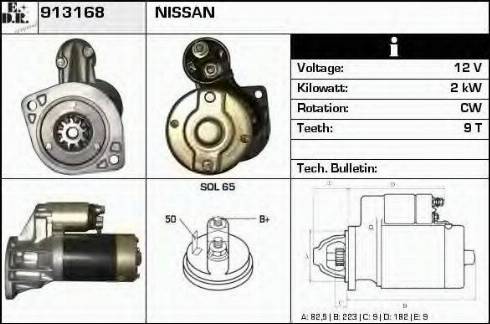 EDR 913168 - Стартер autospares.lv