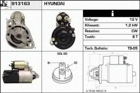 EDR 913163 - Стартер autospares.lv