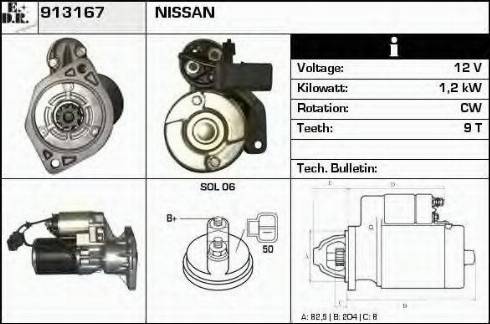 EDR 913167 - Стартер autospares.lv