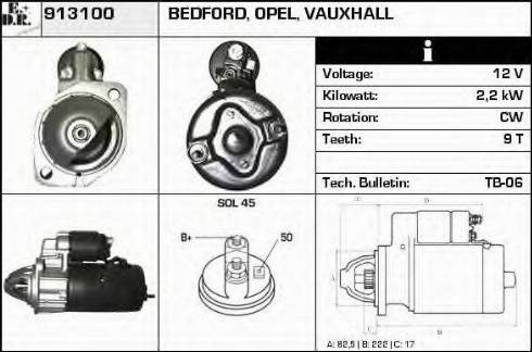 EDR 913100 - Стартер autospares.lv